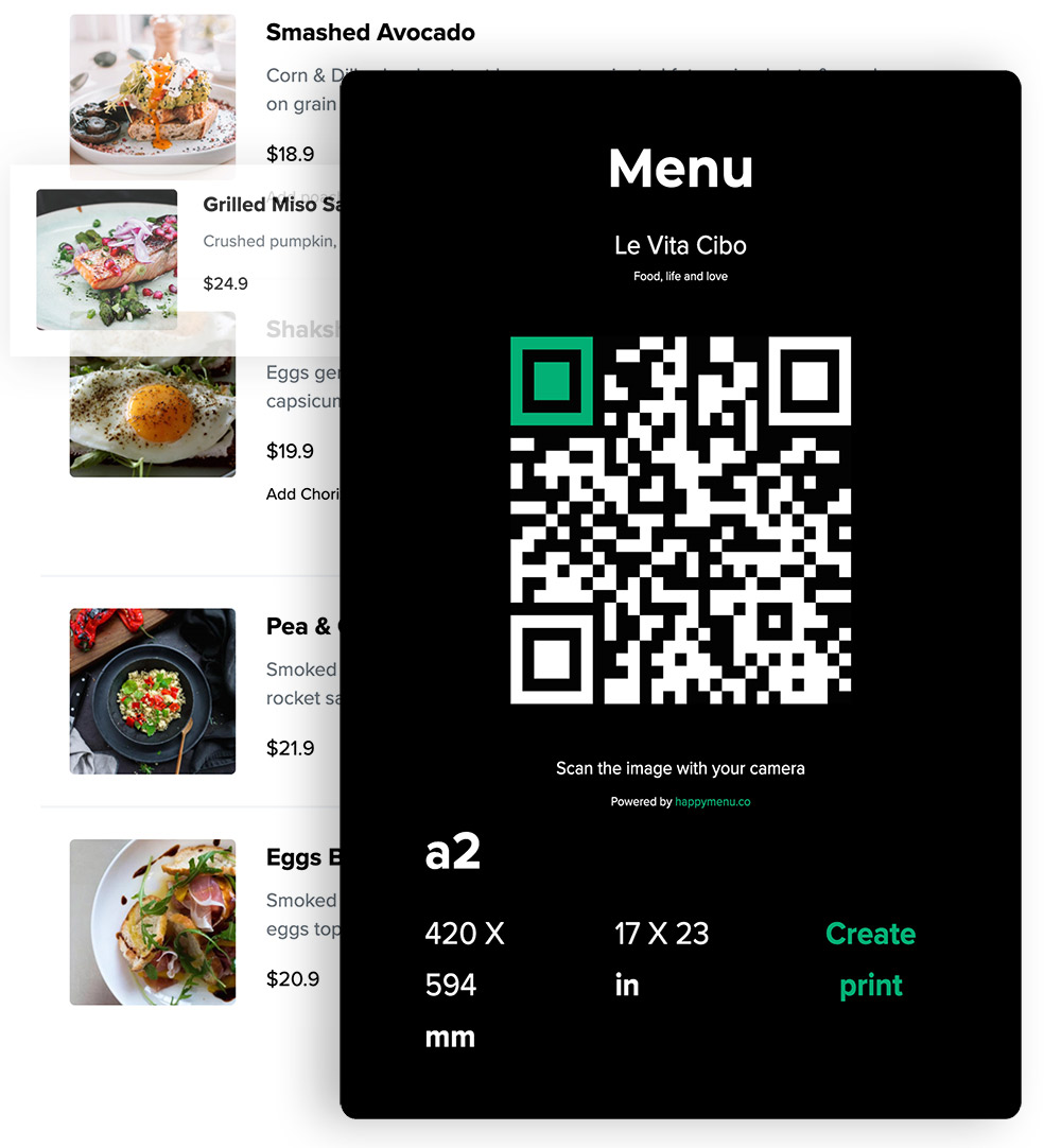How to create a QR code menu – QR code menus for small restaurants, bars  and cafes.